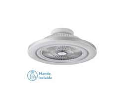 Ventilador 72W DC Mato Niquel 5 Aspas transparentes 22x58x58cm 6 velocidades con mando,memoria y temporizador FABRILAMP