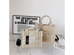 2026-2023fw Bolso Tote Para Mujer De Lona Con Gran Capacidad, Moda Casual, Bandolera Y Mano, Bolsa De Compra