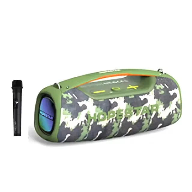 Altavoz Bluetooth (verde Militar), 100 W, 15000 Mah, Con Micrófono, Altavoz Para Karaoke.