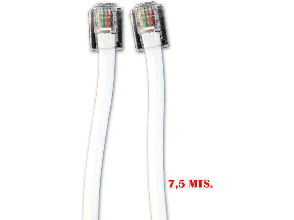 Extensor telefónico EDM 4 Vias Macho-Macho 7.5m