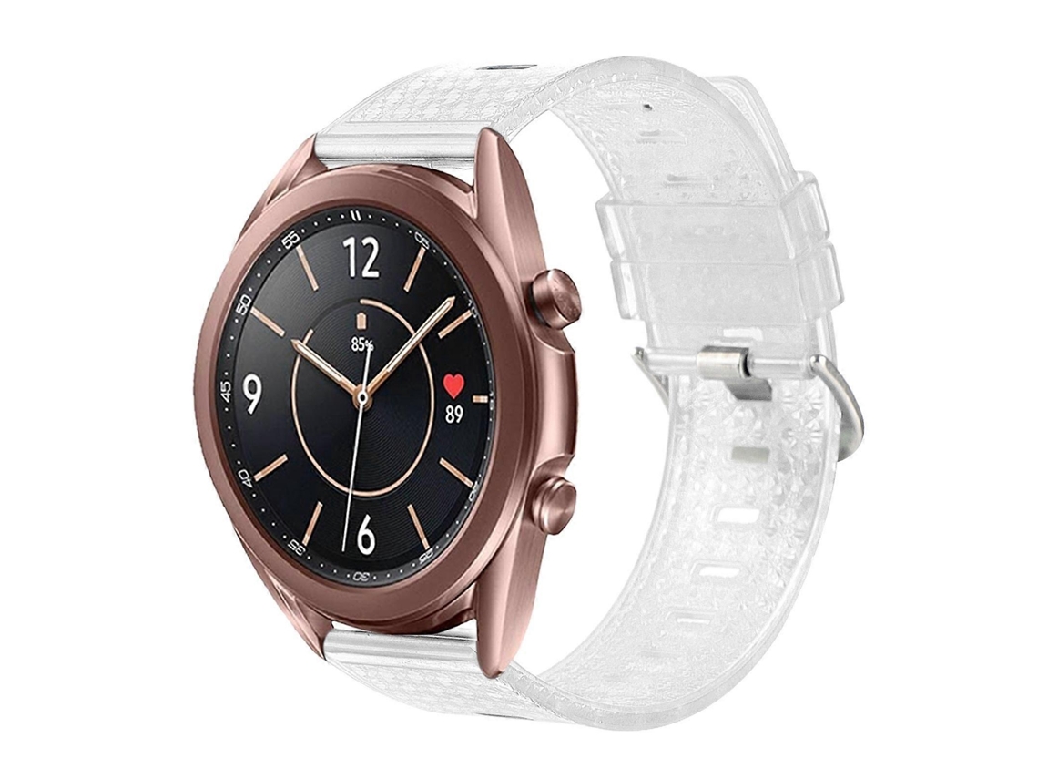Pulsera transparente de TPU brillante con diamantes para Samsung Galaxy Watch 3 (41 mm x 20 mm)