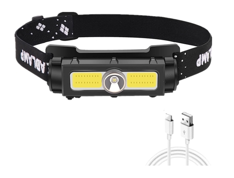 Linterna frontal LED recargable, linterna frontal COB superbrillante de 12000 lúmenes con 7 modos, resistente al agua, ajustable, rotación de 90 , ...