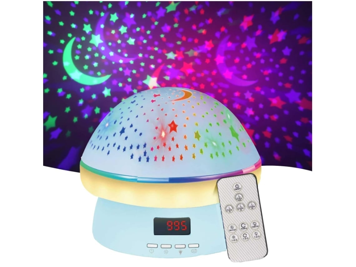 Juguetes para niñas y niños de 3 a 8 años, proyector de luz nocturna con estrellas y temporizador de rotación, luces centelleantes de Vledary.