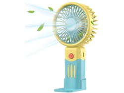 Ventilador Portátil 2 En 1 (de Mano Y De Mesa), 3 Velocidades, Con Soporte, Recargable Por Usb, Ideal Para Viajes, Uso En Interiores Y Exter