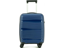 Maleta Para Cabina Equipaje De Mano Viajar En Avión Rigida Viaje 4 Ruedas 360º Giratorias (Azul) COSHANO