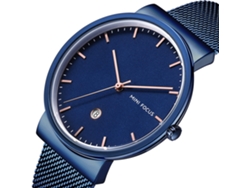 Reloj Casual De Moda Zhoulianfa Para Hombre Y Mujer Con Correa De Cuero Azul.