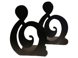Par De Sujetalibros Creativos De Metal Macizo Con Temática Musical Para La Decoración Del Hogar Y La Oficina.