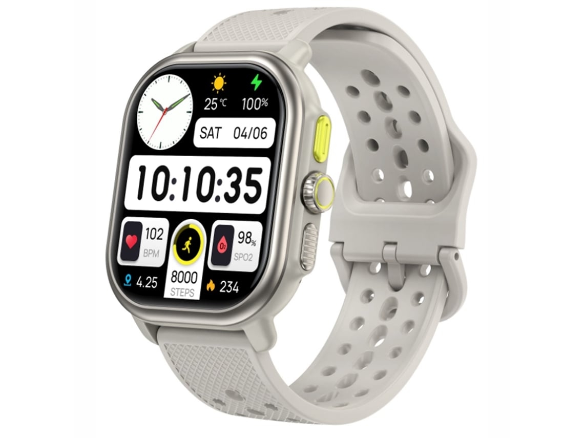 Smartwatch con Pantalla Amoled Ultra Clara de 2.06 Pulgadas Llamadas Bluetooth y Seguimiento Deportivo Blanco YEMAESRE