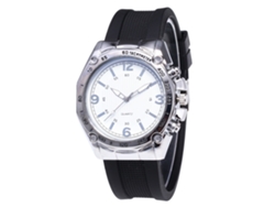 Reloj De Cuarzo Con Correa De Silicona, Estilo Moderno Para Estudiantes (plateado-blanco)