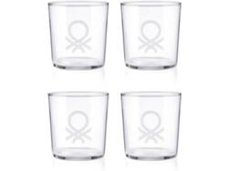 Set 4 Vasos de Agua BENETTON (Transparente 22 x 16 cm)
