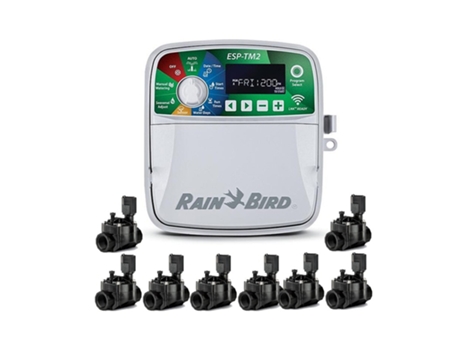 Programador de Riego automático Eléctrico ESP-TM2 8 zonas Interior Rain Bird 8 Electroválvulas 100HV 24V 1 SUINGA
