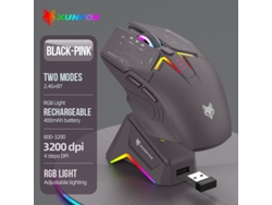 (blackberry) Ratón Inalámbrico Bluetooth Con Carga Magnética Rgb De Modo Dual