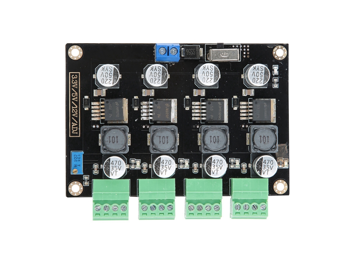 Módulo De Fuente De Alimentación Conmutada Multicanal Con Convertidor Estabilizador De Voltaje De Salida Ajustable De 3,3 V/5 V/12 V/adj