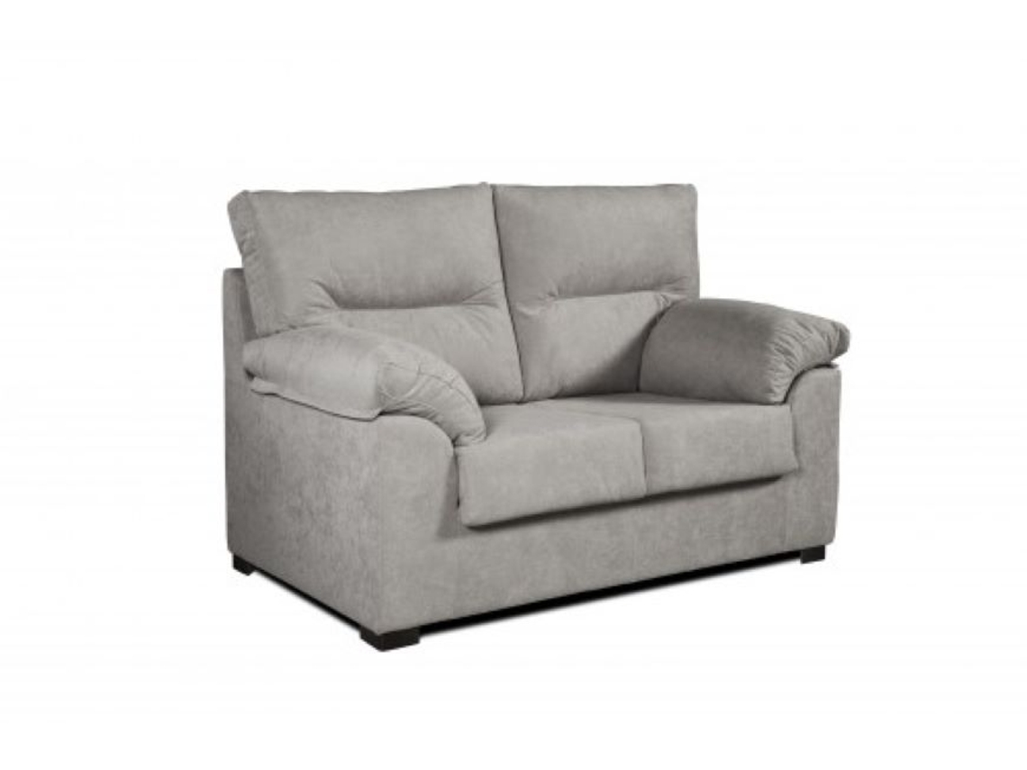 Sofá 2 Plazas Ambar en Tela 155x90x105 cm Color Gris
