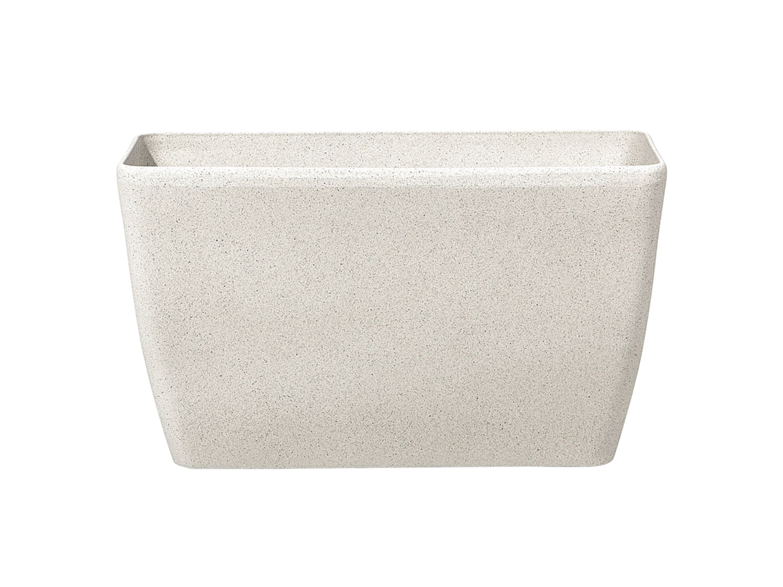 Maceta grande BELIANI Baris de Mezcla de piedra Beige 74x32x45