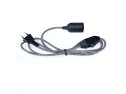 Cable Textil E27 Con Dimmer Y Enchufe 2M - LEDBOX