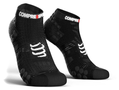 Calcetines para Hombre COMPRESSPORT Racing V3.0 Run Low Negro para Montaña (EU 39 - 41)