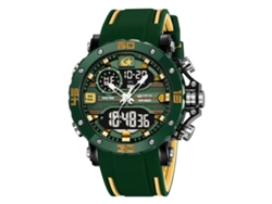 Reloj Deportivo Electrónico Luminoso E Impermeable (verde Militar), Multifuncional, Para Estudiantes.