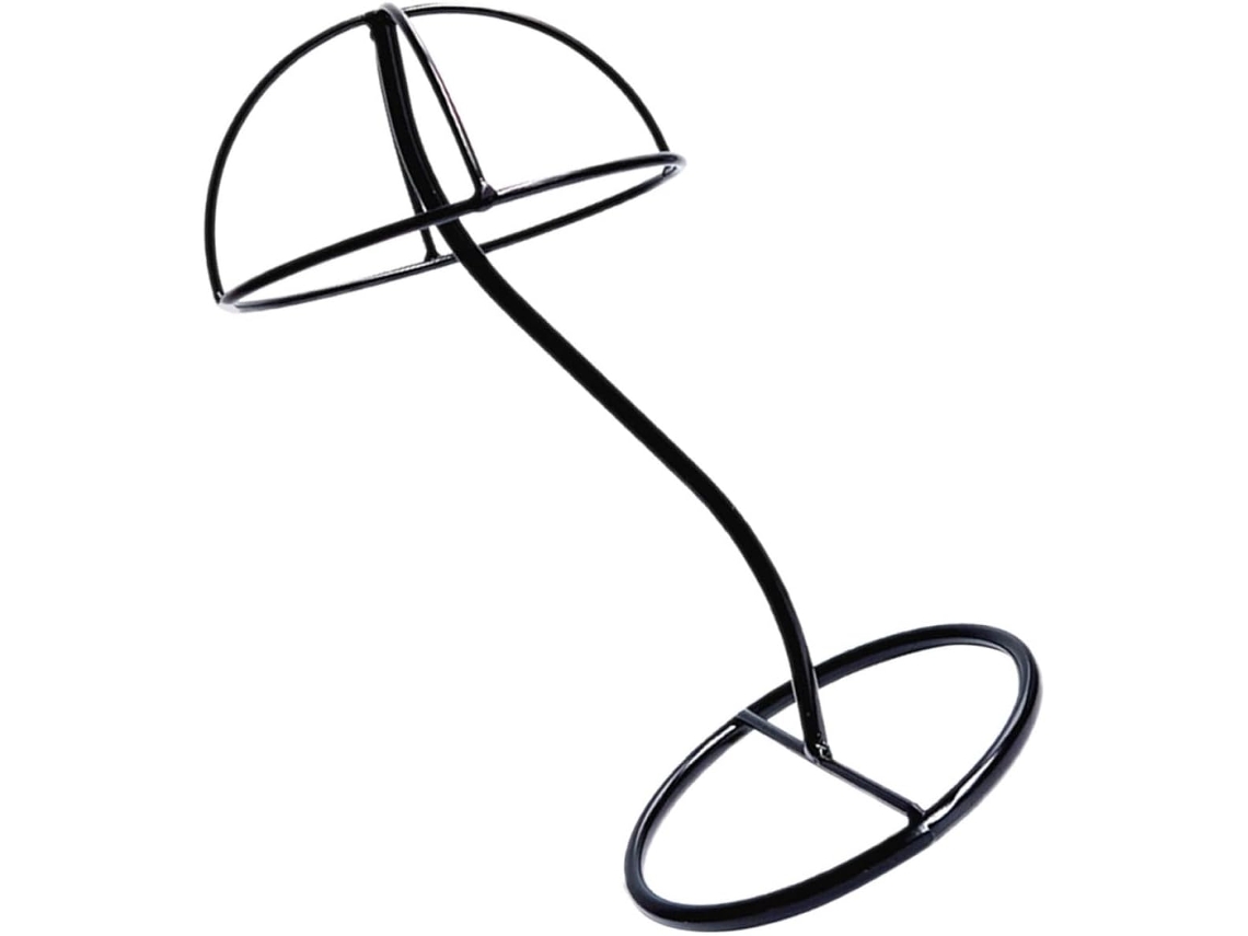 Soporte Exhibición Metal Sólido Sombreros Pelucas Estante Almacenamiento Curvo Adecuado Accesorios Cabello 1
