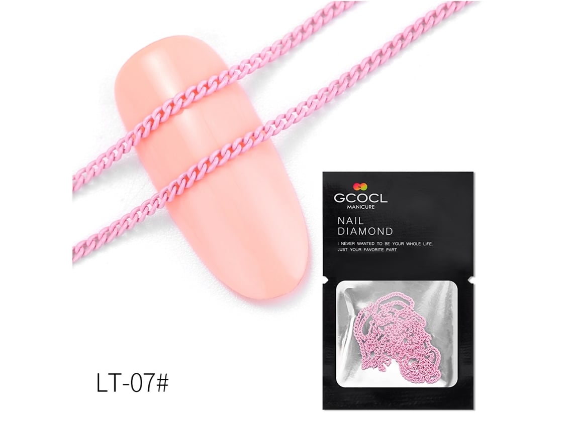 Rebe - Corrente profissional para manicure e decoração de unhas - Novo estilo (rosa)