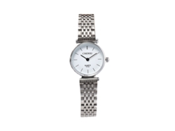 Reloj De Pulsera Ultrafino De Aleación Para Mujer, Acero Inoxidable, Resistente Al Agua, Movimiento De Cuarzo, Color Blanco Plateado.