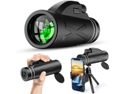 Telescópio Monocular 80x100 Hd Com Tripé De Suporte Para Smartphone Preto Saisiyiky