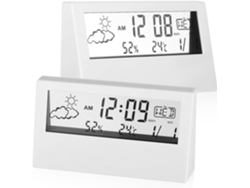 Reloj Despertador Digital De Escritorio Transparente De 2 Piezas Con Pantalla De Hora, Alarma, Temperatura Y Fecha.