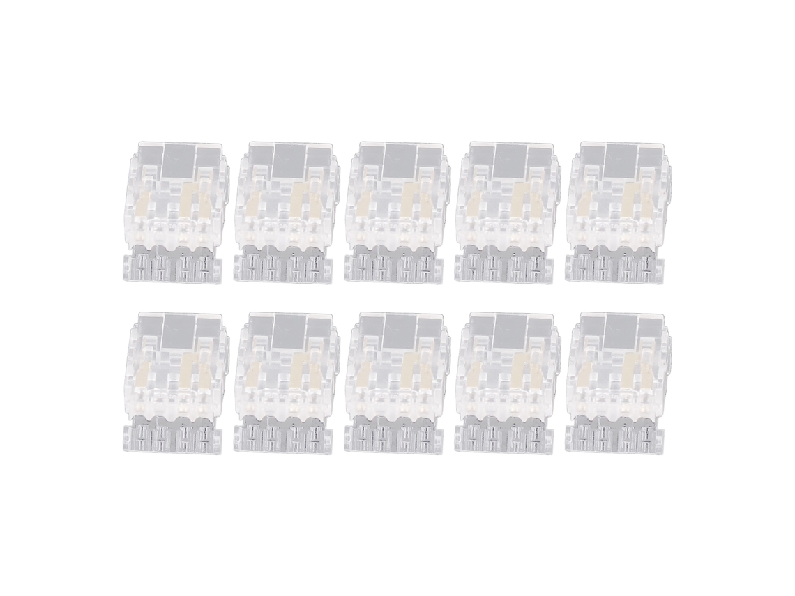 Conector de luz LED COB 2026 con cable de 3 pines de 10 mm, no requiere soldadura, 10 piezas para el hogar, la escuela y la oficina.