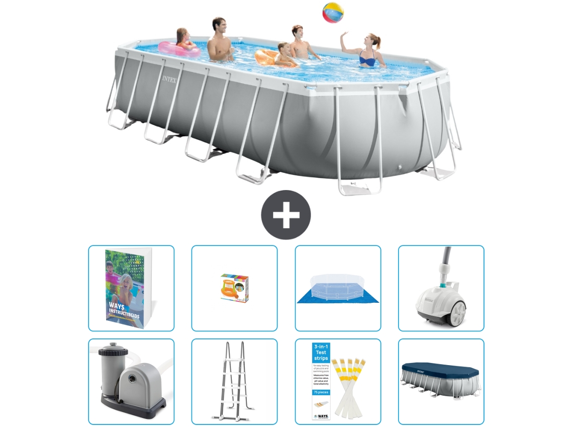 Intex Piscina Prism Frame Oval - 610x305x122 Cm - 9-peças S590