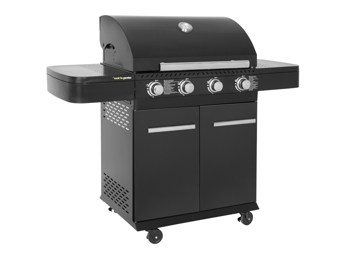 COOK'IN GARDEN Barbacoa Fyra con termómetro 4 quemadores