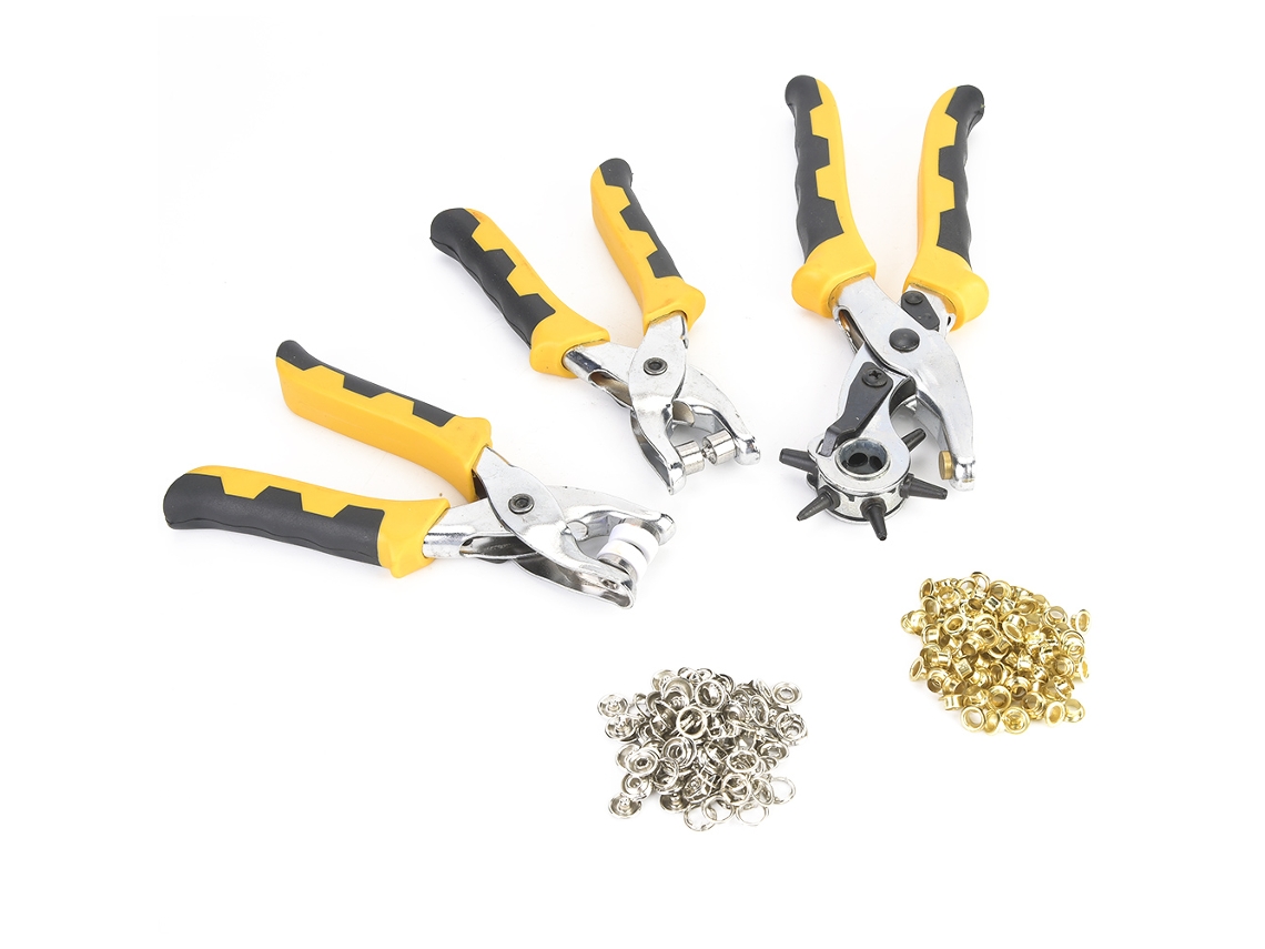 Kit De Alicates Perforadores Para Cinturones De Cuero Con Botones Metálicos, 3 Piezas