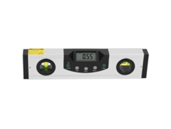 Nivel láser rojo magnético con pantalla LCD, transportador e inclinómetro, 248 mm