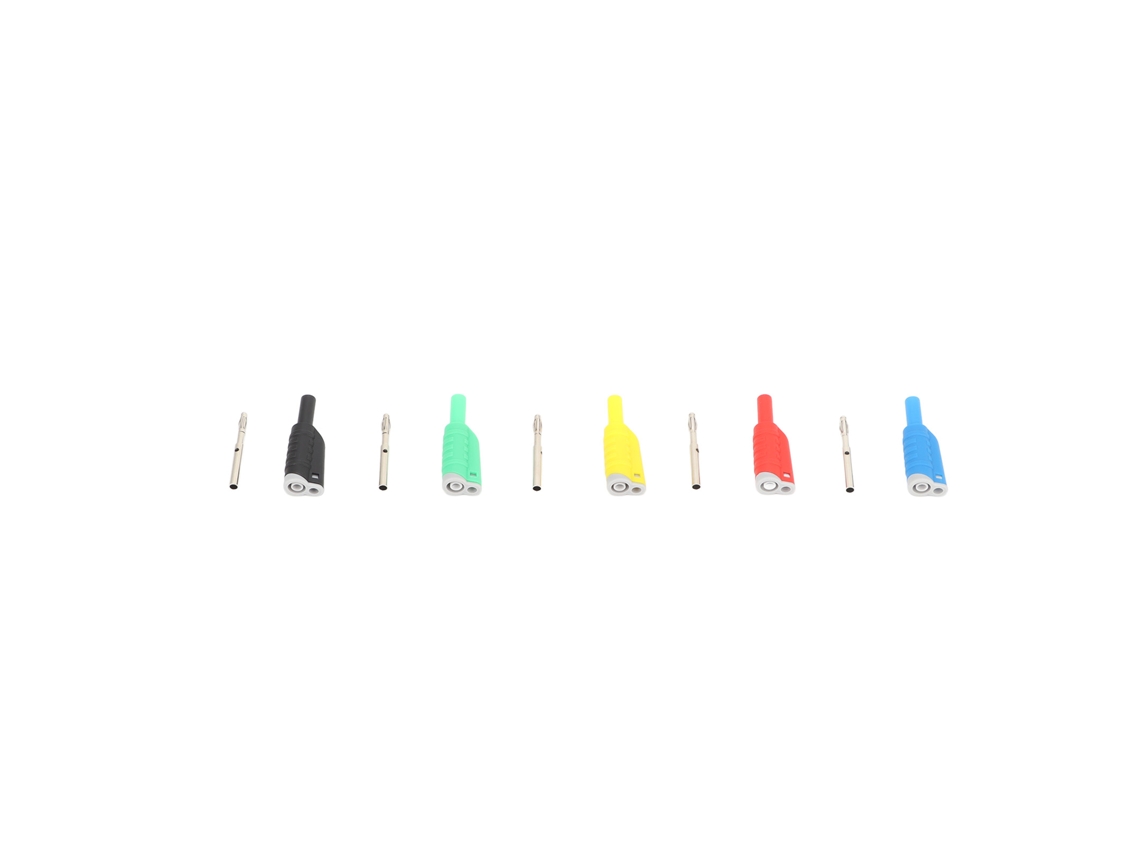 5 Peças Plug Banana 4mm Empilháveis Isolados Seguros 5 Cores 1000v 25a Conector