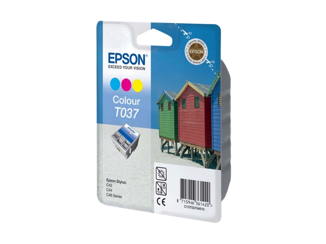 Cartucho de tinta original EPSON, 25 ml , Color, C13T03704010, T0370