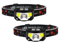 YEMAESRE Ktd62 Faros Recargables 2 Paquetes Accesorios De Sensor Led Camping Negro