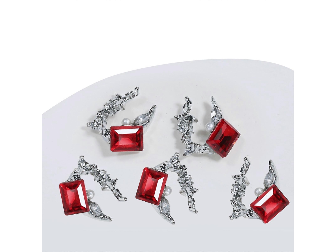 5 piezas de decoración de uñas con diamantes de imitación para hacer tú misma. Dale un toque de moda a tus uñas. Para mujeres y niñas. Hengrongshen