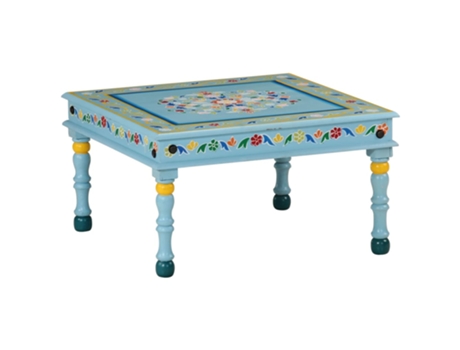 Mesa De Café VIDAXL Turquesa Madera (54x54x30 cm)