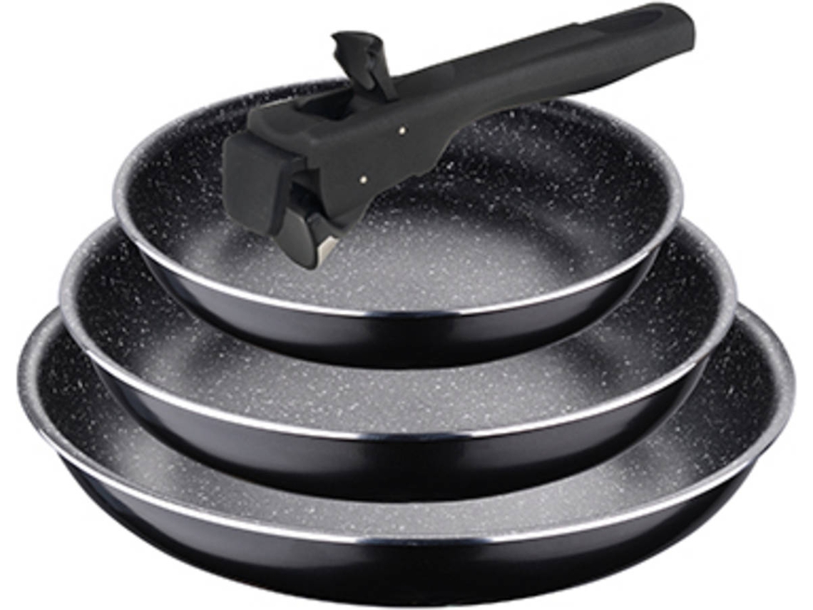 Set 3 Sartenes BERGNER Click & Cook BG-31603-BK (Aluminio - 5,5x30x36,3cm)
