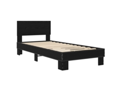 Maison Exclusive - Estructura De Cama Con Cabecero Roble Negro 80 X 200 Cm