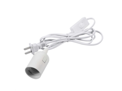 Rebe-lámpara Colgante Con Interruptor, Portabombillas Y Socket, Lámpara De Hogar, Farol Blanco
