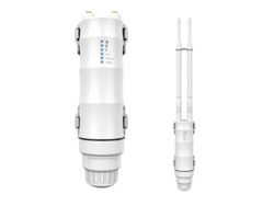 Extensor Wi-Fi de largo alcance para exteriores, punto de acceso de doble banda para exteriores con PoE activo/pasivo, puerto WAN/LAN, resistencia al agua IP67, tamaño S Yizhood