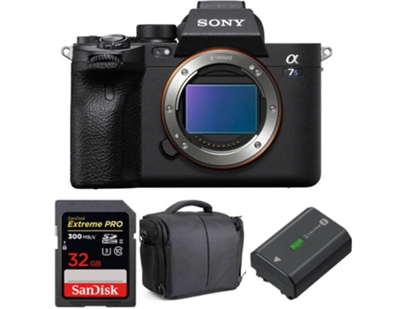 Kit Cámara Acessórios SONY Alpha a7S III + SanDisk 32 GB + Batería + Bolsa (12.1 MP - Sensor: Exmor R - ISO: 80 a 102400)