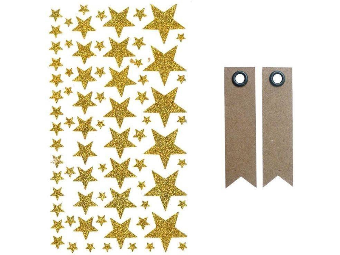 Pegatinas YOUDOIT Estrellas con Brillo (29,5 x 14,5 cm)