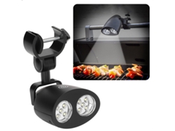 Luz Barbacoa Led Con Pinza Ajustable Dos Tiras 5 Leds Para Parrilla Sombrilla