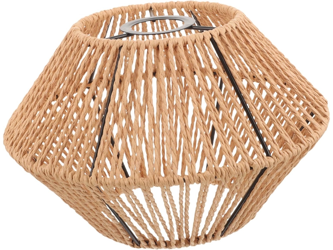 Pantalla De Lámpara Colgante Decorativa De Ratán Tejido Para Lámpara De Techo O Araña