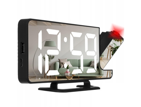 Despertador con proyector y espejo