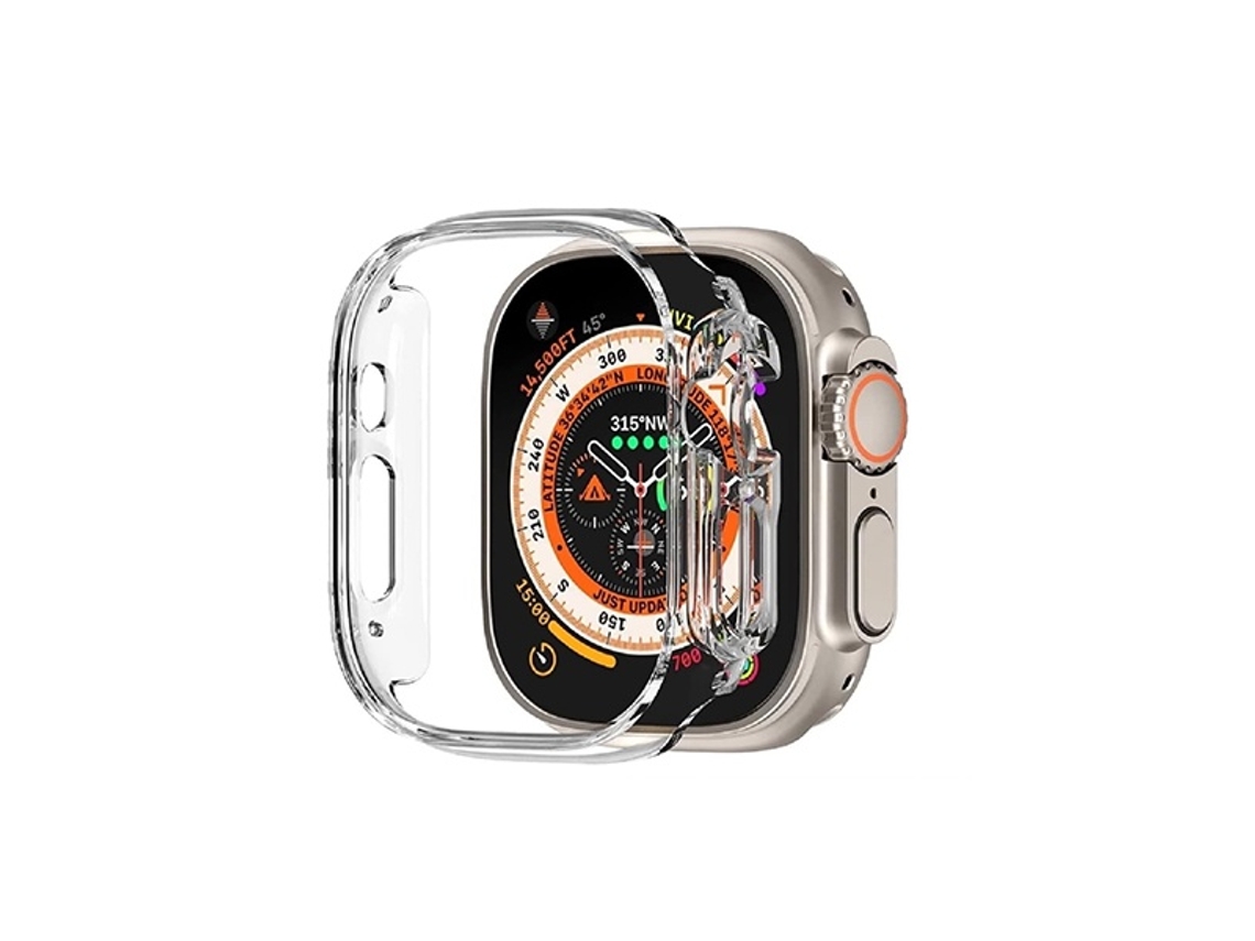 Estuche de protección completa Gift4me para Apple Watch Ultra 3 transparente