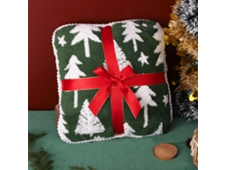 (caja De Regalo De Almohada Navideña - Verde 42 Cm) Almohada De Peluche, Cojín Para Sofá