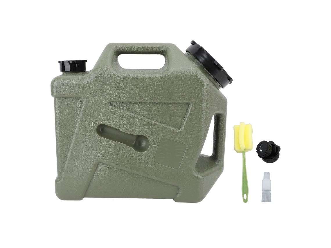 Jarra De Agua De Pe Reforzado De 12 Litros Con Tapa A Prueba De Fugas Y Grifo Para Camping Y Emergencias.