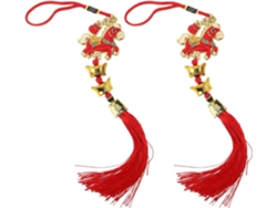 Adornos Caballos Metal Amuleto Oficina Decoración Festiva Moderna Celebraciones Caballo Rojo Feng Shui Año